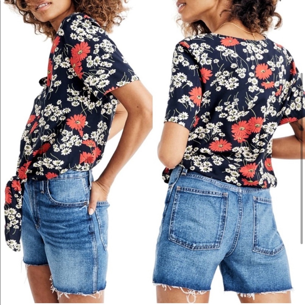 Madewell Hillside Daisies Tie Front Daisy
